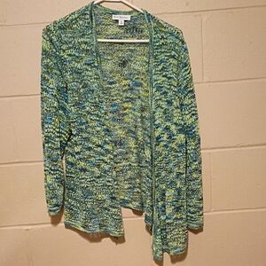 🦄 Kim Rogers Multicolor Knit Cardigan Size XL